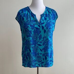 STYLUS Blue Floral Women's Blouse